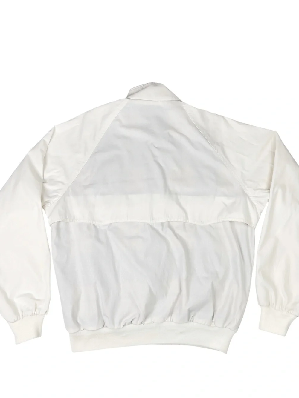 Vintage Sears Roebuck & Co. White Harrington Bomber Jacket Size M Flannel Lined